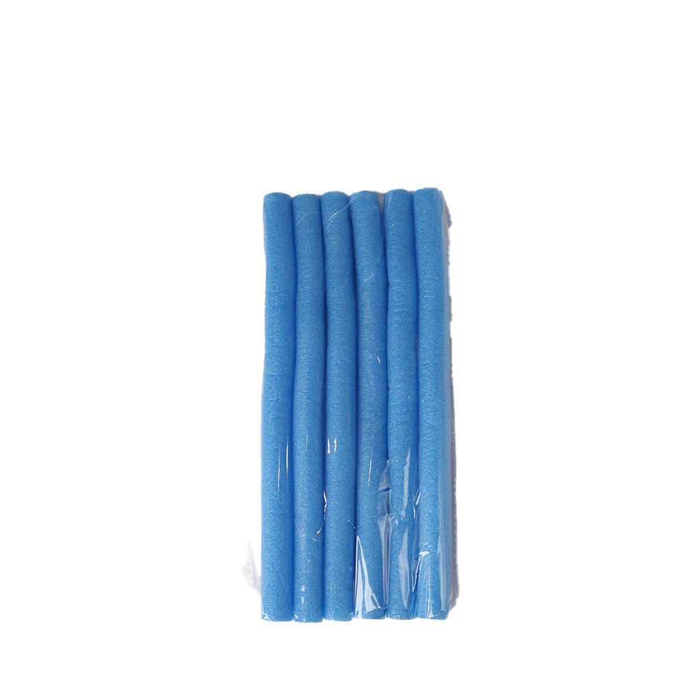10-1 Soft Foam Hair Curlers – Blue (6 pcs) - Image 1