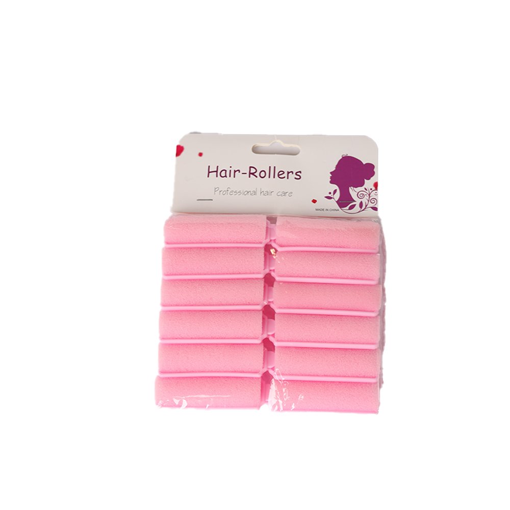 22-2 Small Foam Hair Rollers – Pink (10pcs) - Image 1