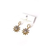 Golden Sun Flower Earrings - Image 2