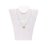 Crystal Letter M Necklace - Image 2