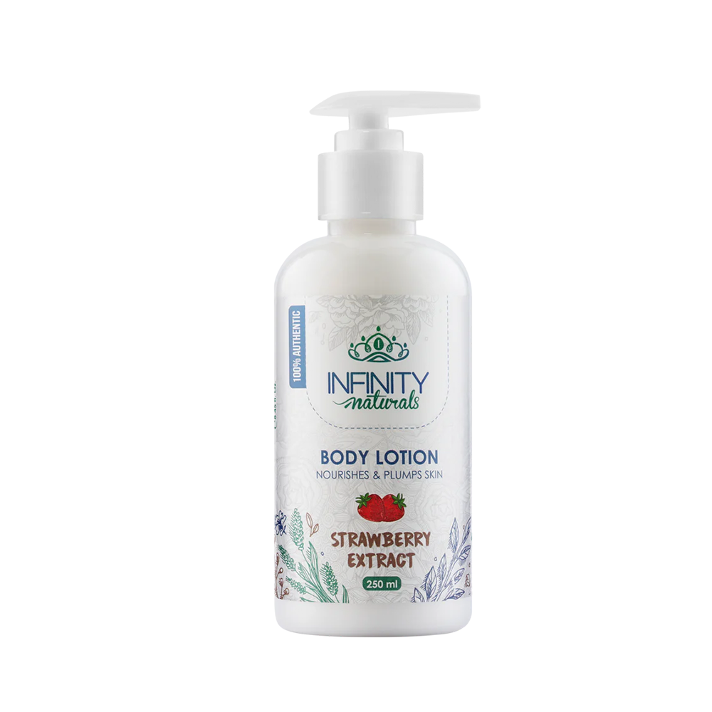 Infinity-Naturals-Body-Lotion-Strawberry-Extract-1 Infinity Naturals Body Lotion Strawberry Extract 250ml - Image 1