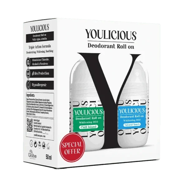 Youlicious Deodorant Roll-on Promo ( Chill island+Natural Touch) -shiks store