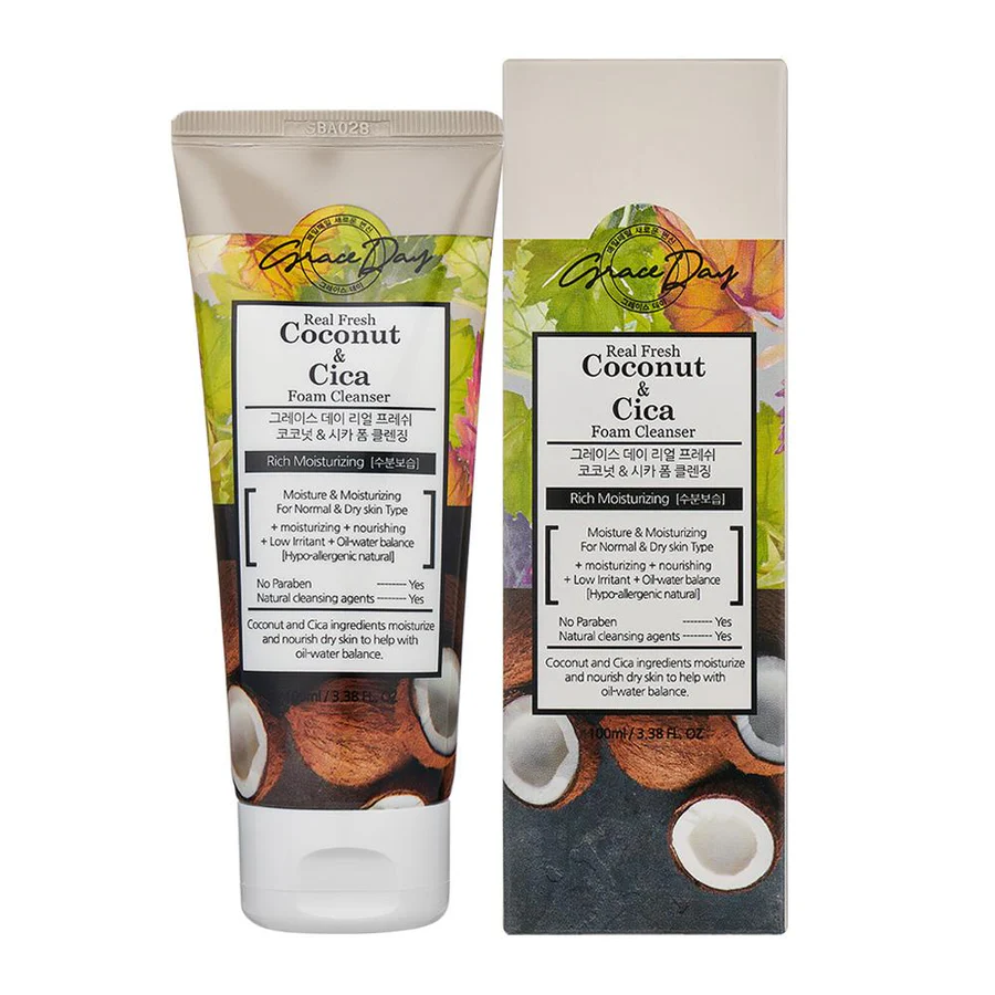 coconut_cica Grace Day Real Fresh Coconut & Cica Foam Cleansing 100 Ml - Image 1