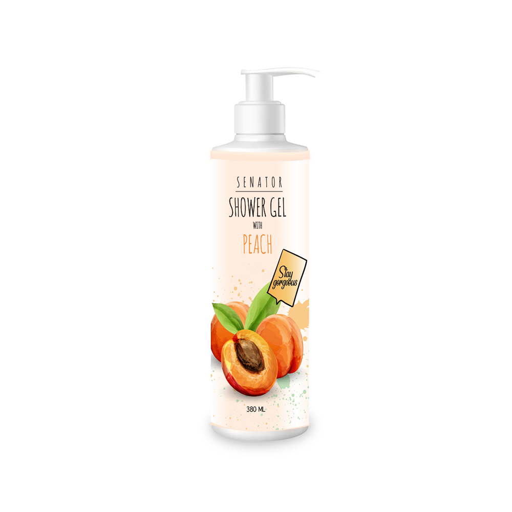 shower-gel-peach Senator Shower Gel Peach 380ml - Image 1